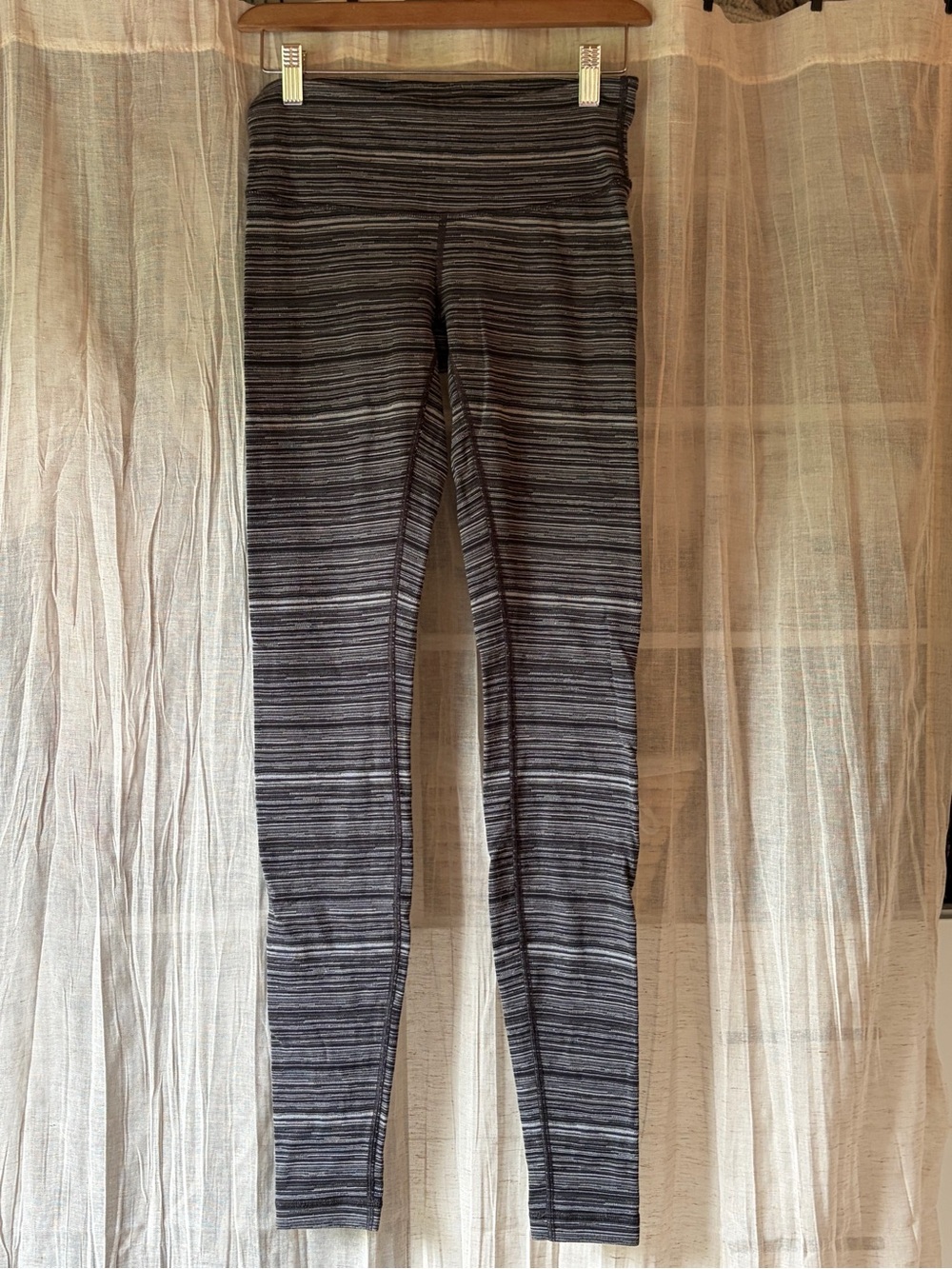 Lululemon Black Grey Space Dye Full Length Leggings Size 4